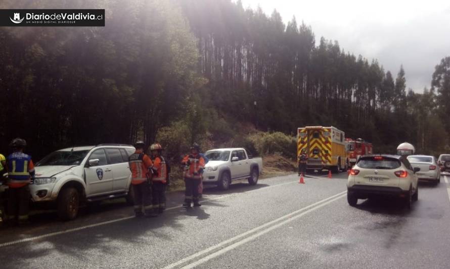 Presidente Regional de Bomberos resultó ileso en accidente en Cuesta El Cero