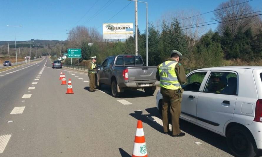 Carabineros aumentará controles durante todo el fin de semana largo