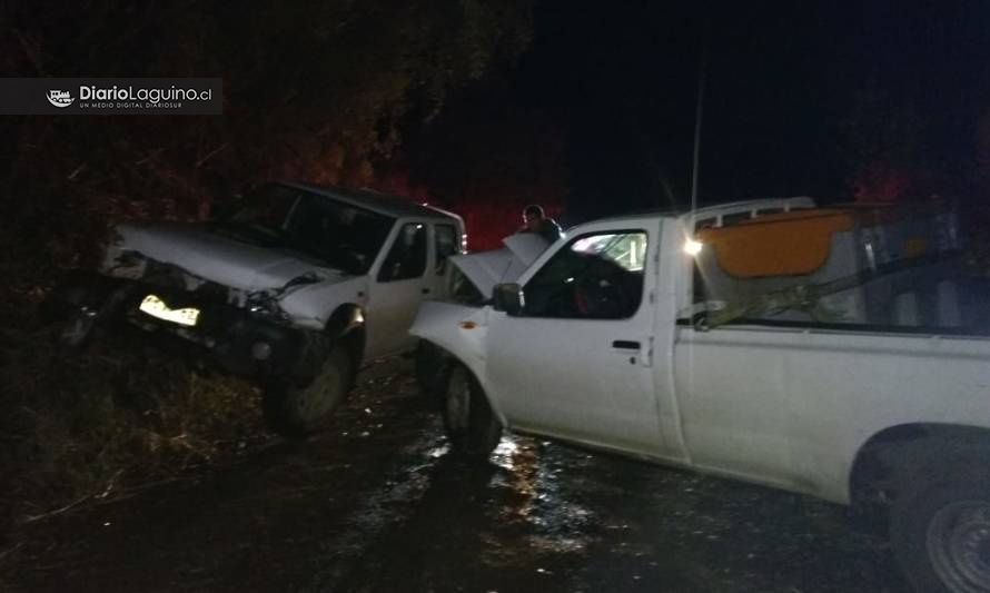  Colisión frontal dejó dos lesionados en sector rural de Los Lagos