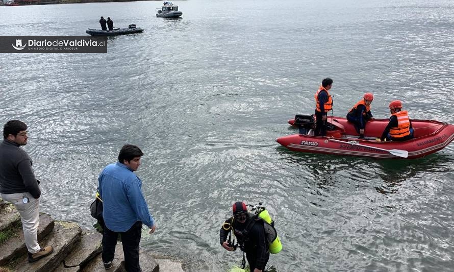 Sin resultados finalizó primer día de rastreo de hombre desaparecido en río Valdivia