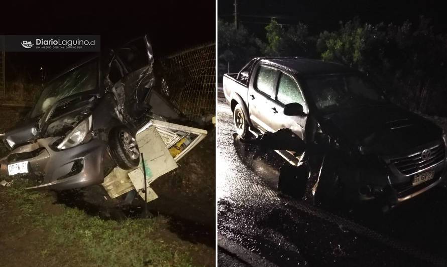 Tres lesionados deja colisión múltiple en la salida sur de Valdivia