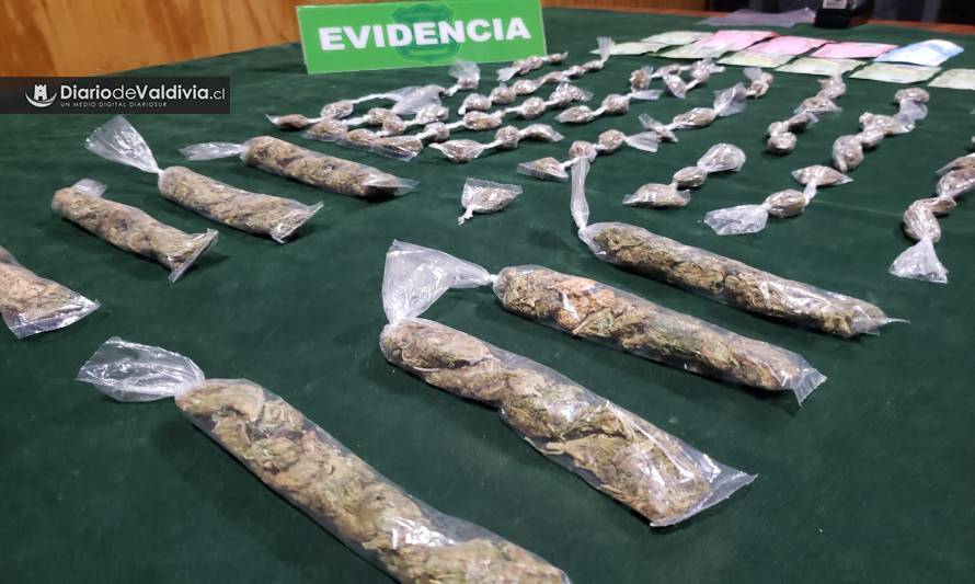 Carabineros detuvo 4 nombres por microtráfico en Valdivia