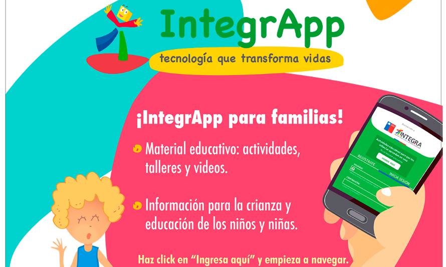 Integra lanzó aplicación móvil con material educativo para niños