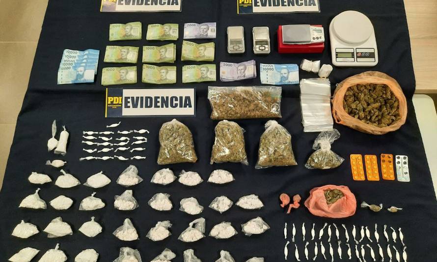 Detectives decomisan más de 10 mil dosis de droga en Lanco