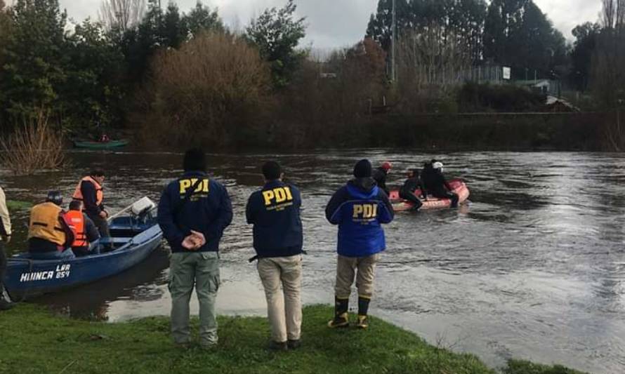 La Unión: Buscan a joven desaparecido en aguas del Río Llollelhue