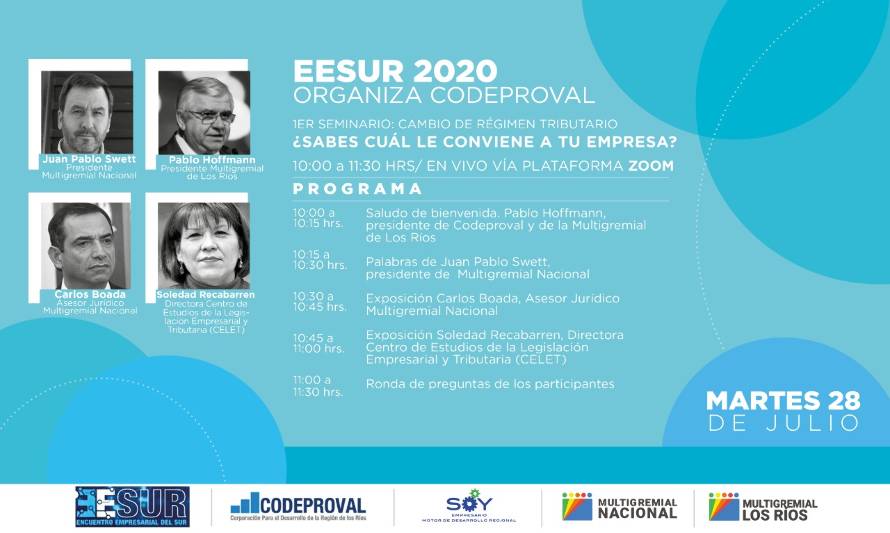 Los desafíos de la reactivación serán abordados en EESUR 2020