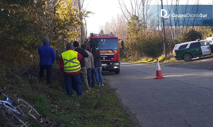 Encuentran cuerpo al interior de una zanja en Estación Mariquina