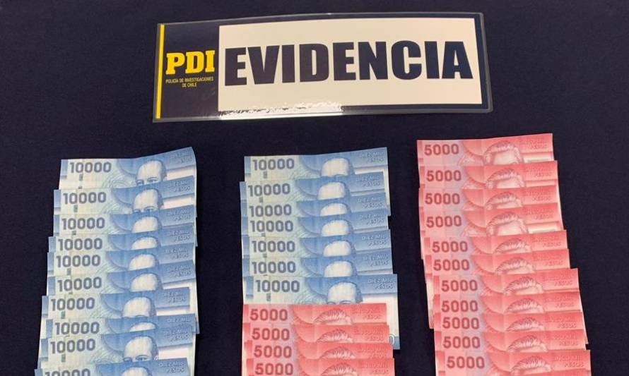PDI detuvo a mujer que se trasladaba de Concepción a Valdivia con billetes falsos