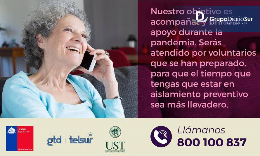 Comenzó atención de línea telefónica de Bienestar Emocional para adultos mayores