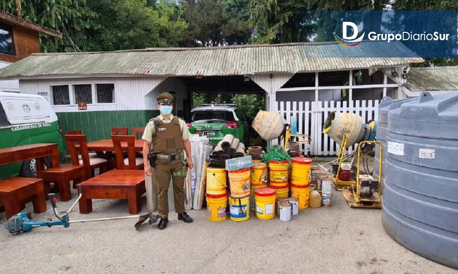 2 detenidos por receptación de especies robadas en Panguipulli