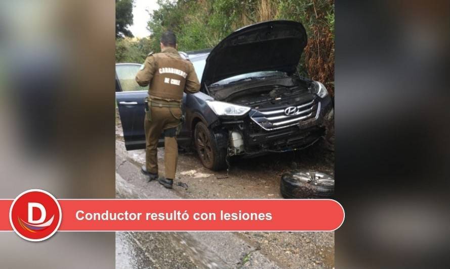 Vehículo menor despistó en acceso norte de Puente San Pedro