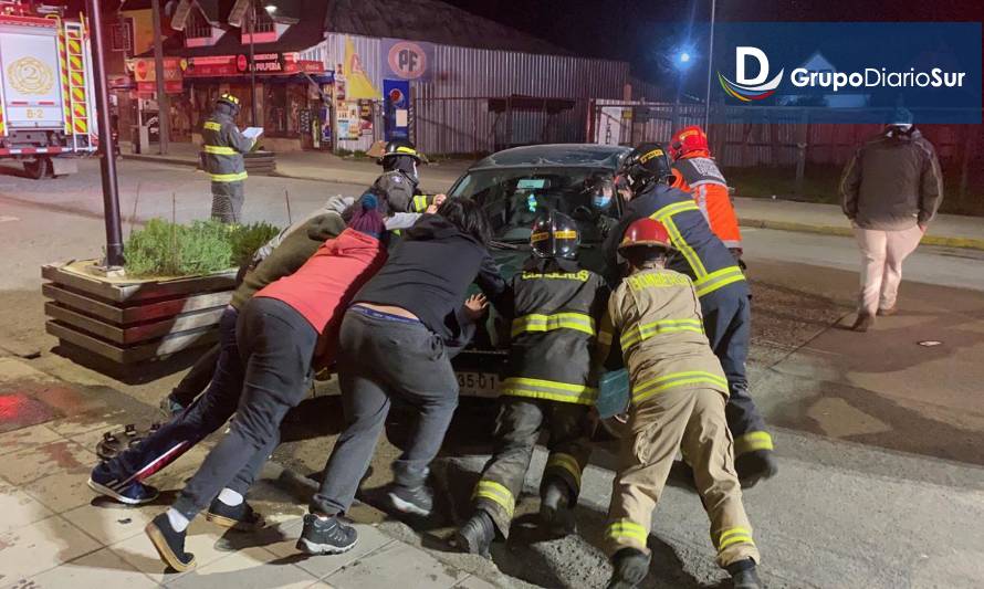 Video registró violento accidente de tránsito en centro de Futrono 