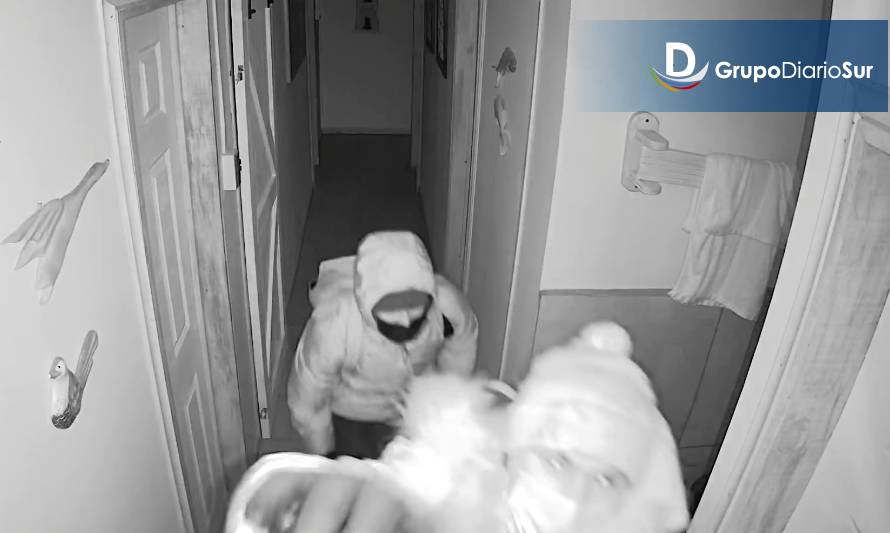 Video de seguridad muestra a delincuentes ingresando a domicilio en Futrono