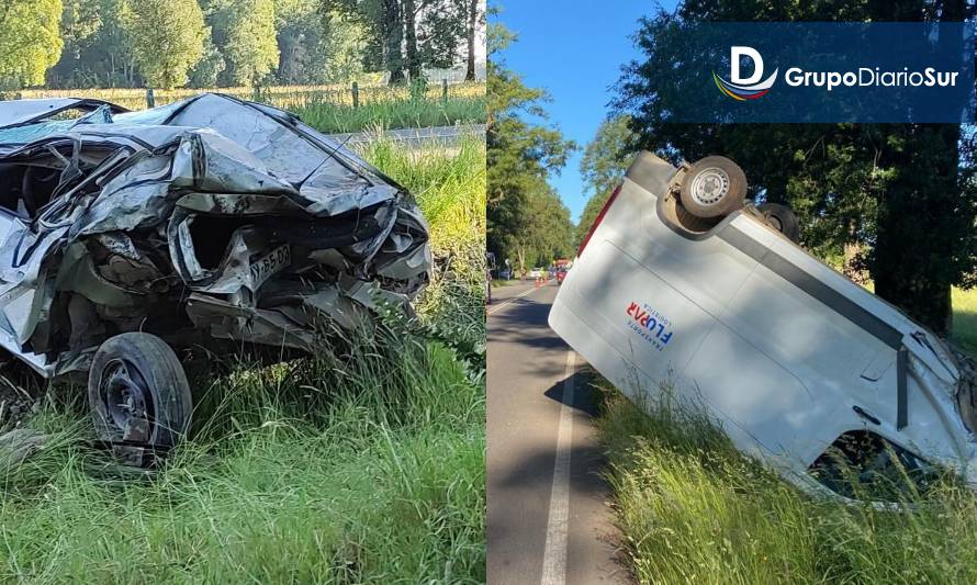 Colisión en ruta Paillaco - Futrono deja tres lesionados 