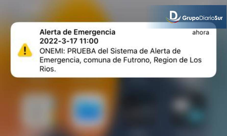 Onemi hizo prueba de sistema de alerta de emergencia en Futrono 