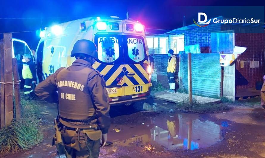 Presencial policial en el sitio del suceso.