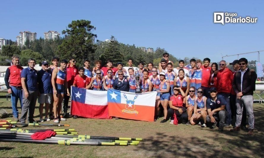 Valdivianos fueron campeones sudamericanos con la Roja del remo juvenil y Sub 23