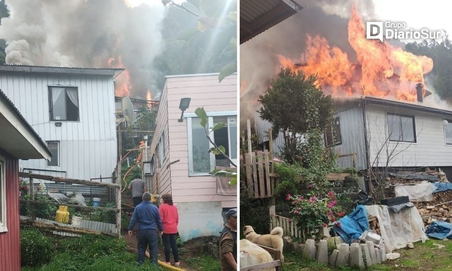 Incendio en Niebla deja cinco personas damnificadas