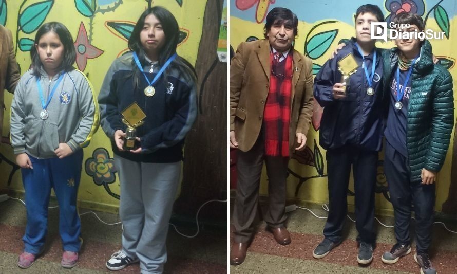 Celeste Rademacher, Alison Herrera, Gabriel Lara y Máximo Rojas son los ganadores de la serie Sub 14. Crédito: cedidas.