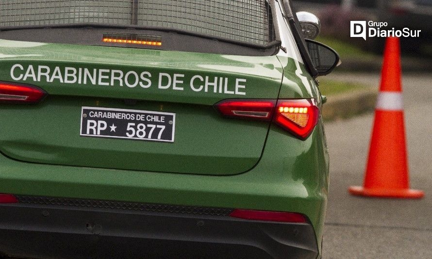 Carabineros detuvo al imputado en el sector de Isla Teja. Imagen referencial.