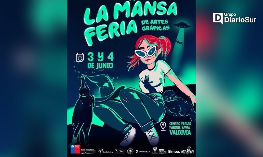 Festival “La Mansa Feria” promueve las artes y
diseño gráfico en Valdivia