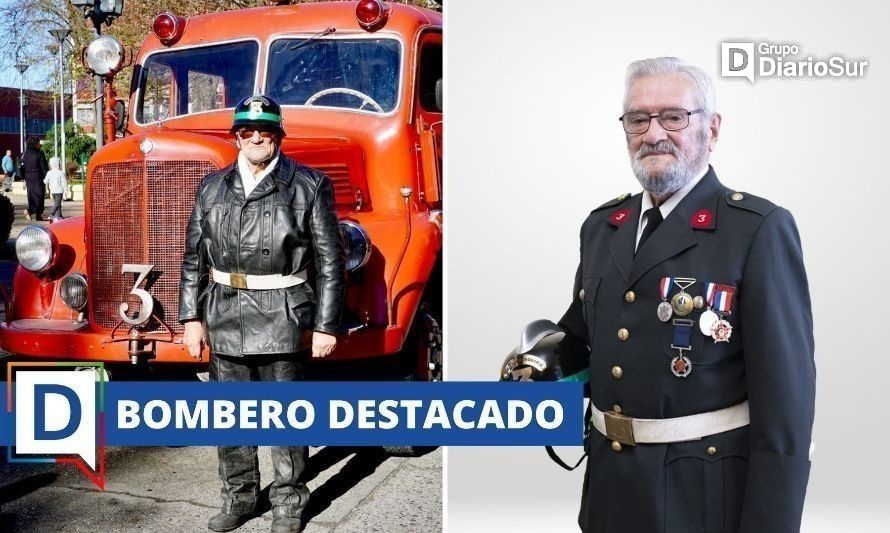 Valdiviano activo a los 86 años, ejemplo de compromiso en Día Nacional del Bombero