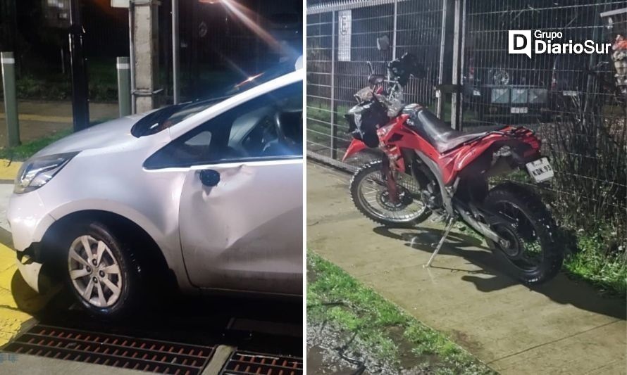 Un motociclista lesionado al colisionar con vehículo en Valdivia