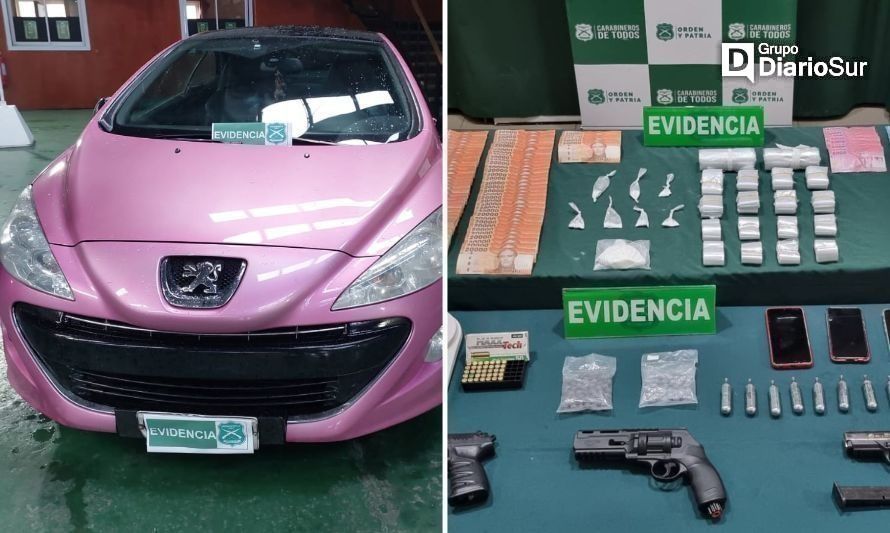 Decomisan gran cantidad de droga y hasta un "Barbiemóvil" en la vecina Región de Los Lagos