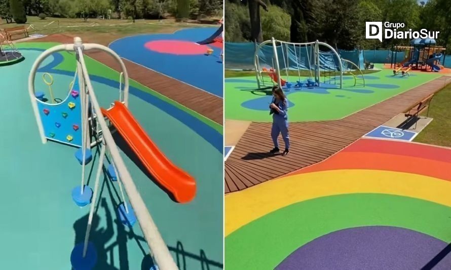 Qué ganas de ser niños: presentan nueva zona de juegos del Parque Saval