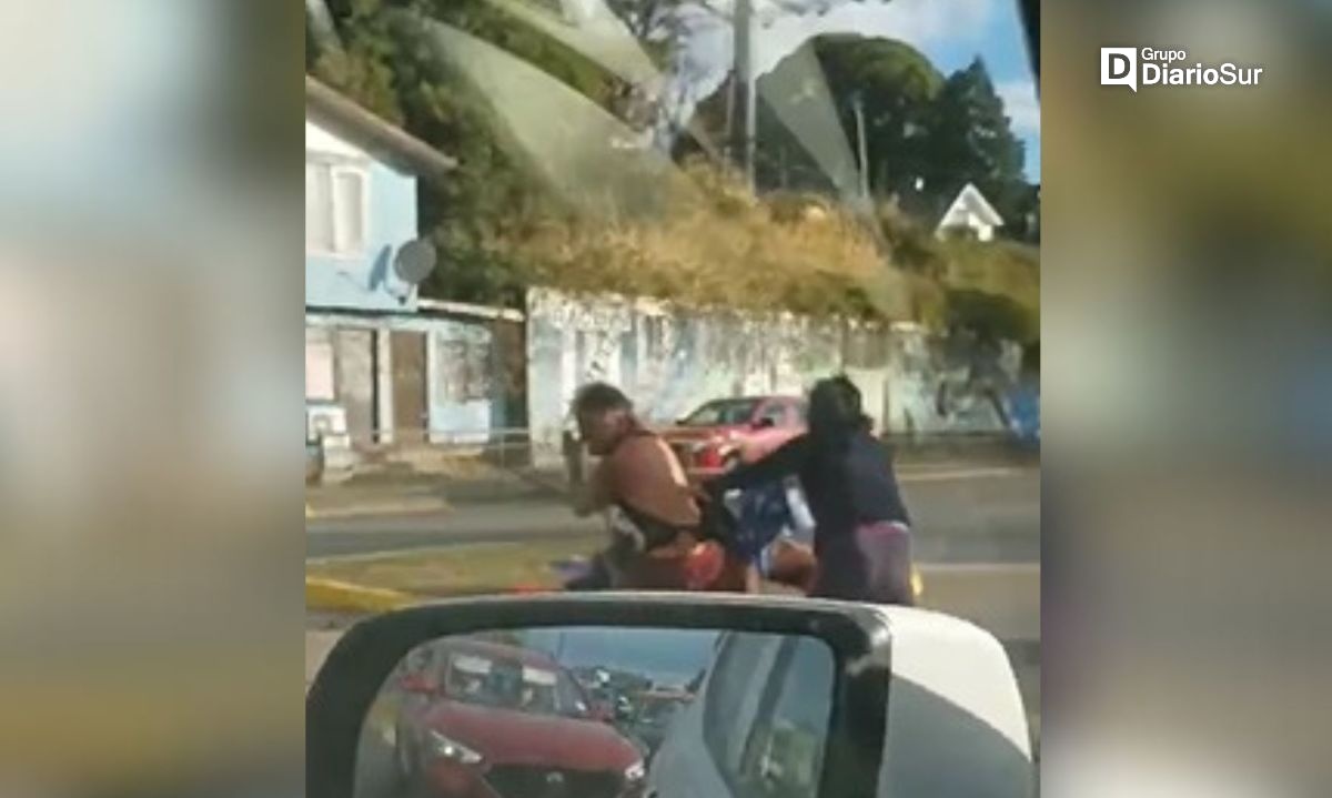 Graban nueva pelea en las calles de Valdivia