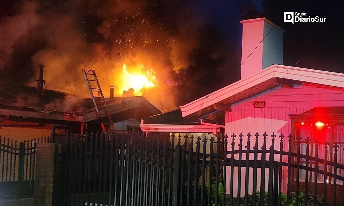 Siete inmuebles destruidos dejó incendio en Valdivia