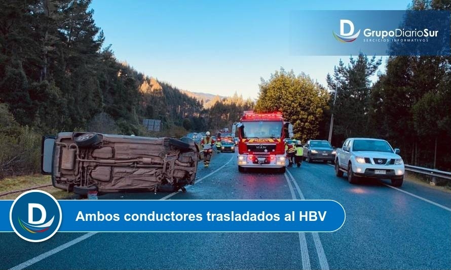 Accidente en ruta Valdivia-Paillaco deja 2 lesionados