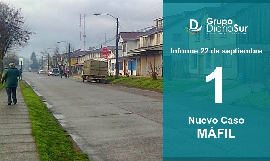 1 nuevo caso de covid-19 suma la comuna de Máfil