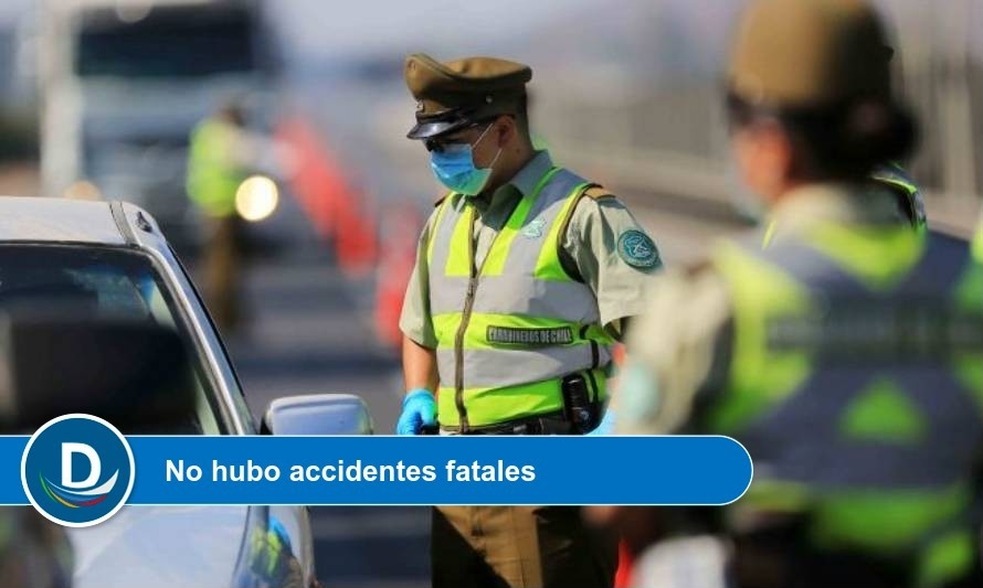 Fin de semana de año nuevo registró 65% menos de accidentes que 2020