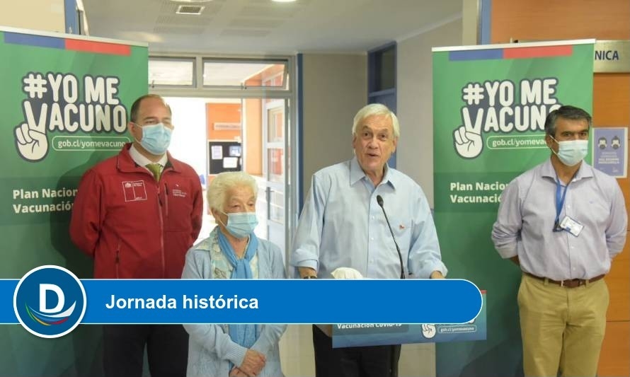 Presidente dio inicio en Futrono a campaña nacional de vacunación covid-19